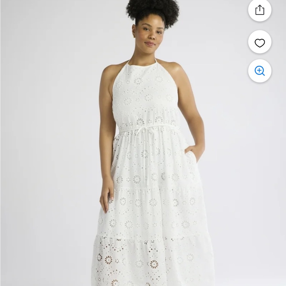 Time and Tru White Eyelet Maxi Dress